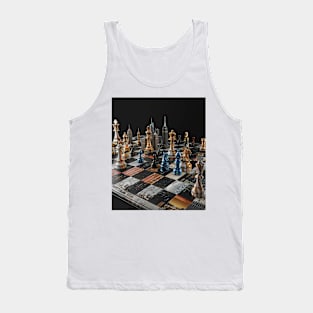 Cityscape Gambit: Skyline Chess Match Tee gift Tank Top